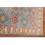 Tapis bleu clair à motif géométrique Kazak 4