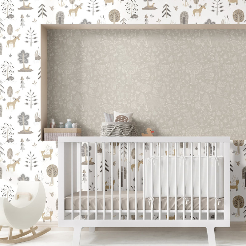 Nerijus Little Explorers 2 Forest Kingdom Wallpaper Roll, Silver