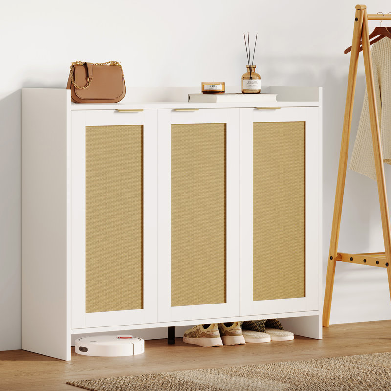 Armoire à chaussures à tablette réglable pour vestibule: une solution de rangement élégante et fonctionnelle, Blanc