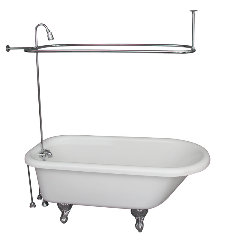 67 " L x 29.5 " W Freestanding and Mounting / Installation Required Soaking Acrylic Bathtub with Faucet