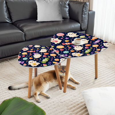 Ensemble de 2 tables basses gigognes Triangle