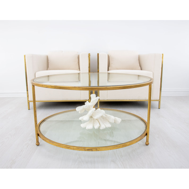 Lilia Coffee Table, Gold