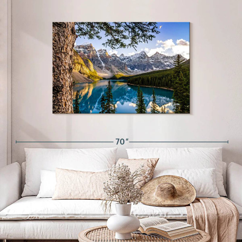 Paysage du lac Alvord Morain, H 30 po x l 45 po