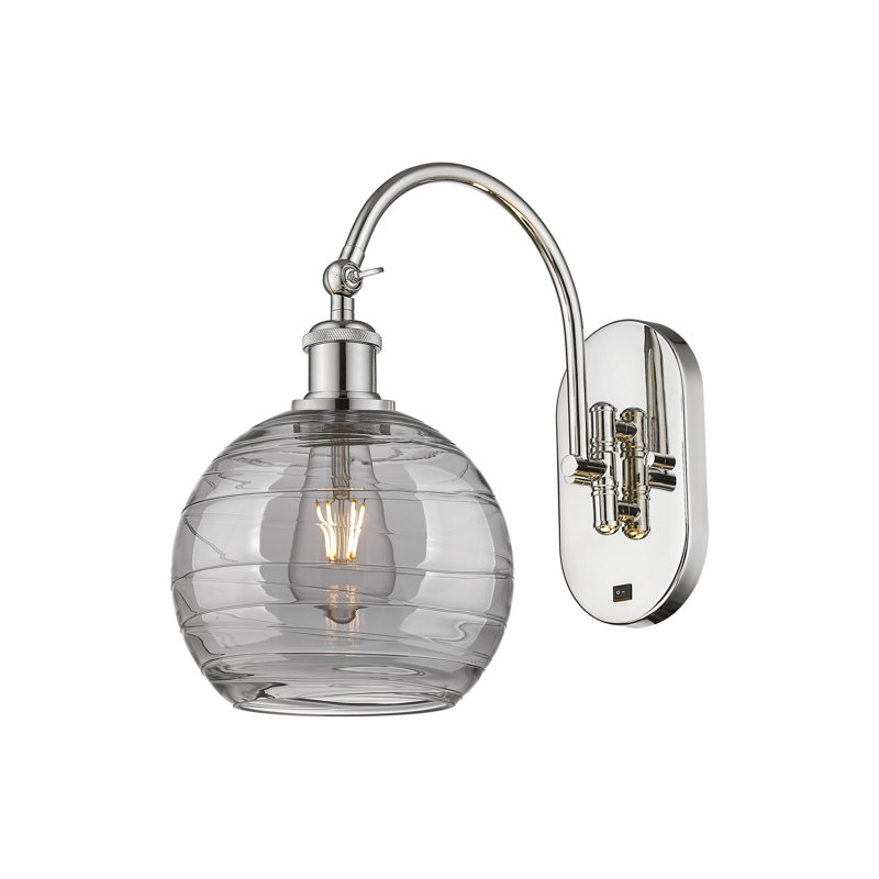 Applique murale en acier Allare, Nickel poli