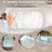 Square - Shape 49'' Glossy Acrylic Freestanding Tub, Drain, Comfortable Seated Soaking, 55 Gallons Capacity, Overflow, Capacity