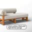 Cotton-linen fabric Wooden Frame Chaise Lounges-106314647