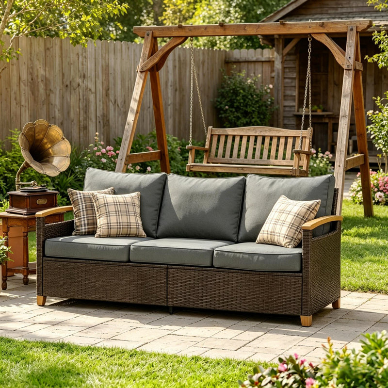 Comfort Couch Sofa,Wicker Outdoor Sofa,Deep Seat Sofa
