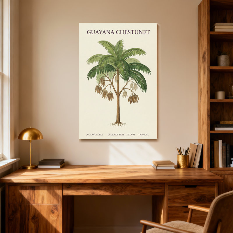 Plantes et fleurs Guayana Chestunet Tree, impression botanique, H 36 po x l 24 po
