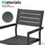 Chaise de salle à manger d'extérieur empilable A aluminium-1697334834