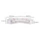 Daylen 5 - Piece Modular Upholstered Corner Sectional