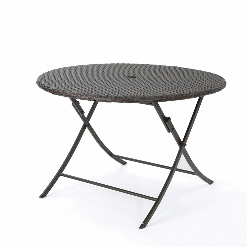 Round Foldable Patio Dining Table