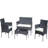 4 PC Patio Furniture Set Outdoor Patio Cushioned Seat Sofa