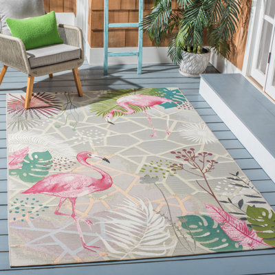Tapis d'intérieur / extérieur à motif géométrique Izabella 500 Performance