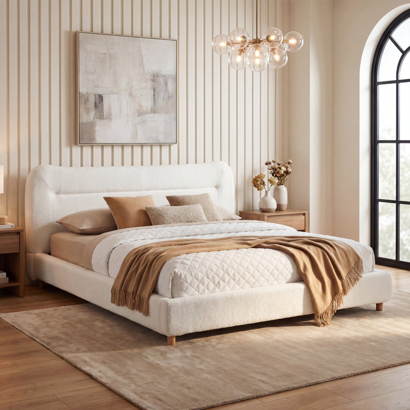 Lit peluche minimaliste pour tête de lit Minimalist, Grand lit