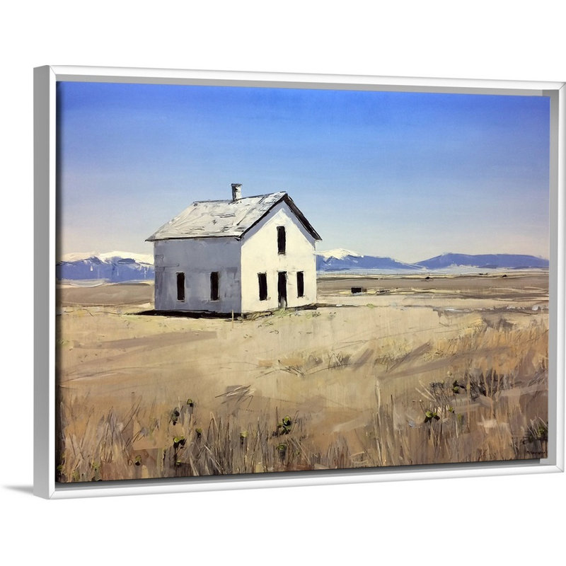 Reproduction d’art sur toile, "Colorado House" par David Shingler, Cadre blanc, H 32 po x l 42 po x P 1,75 po