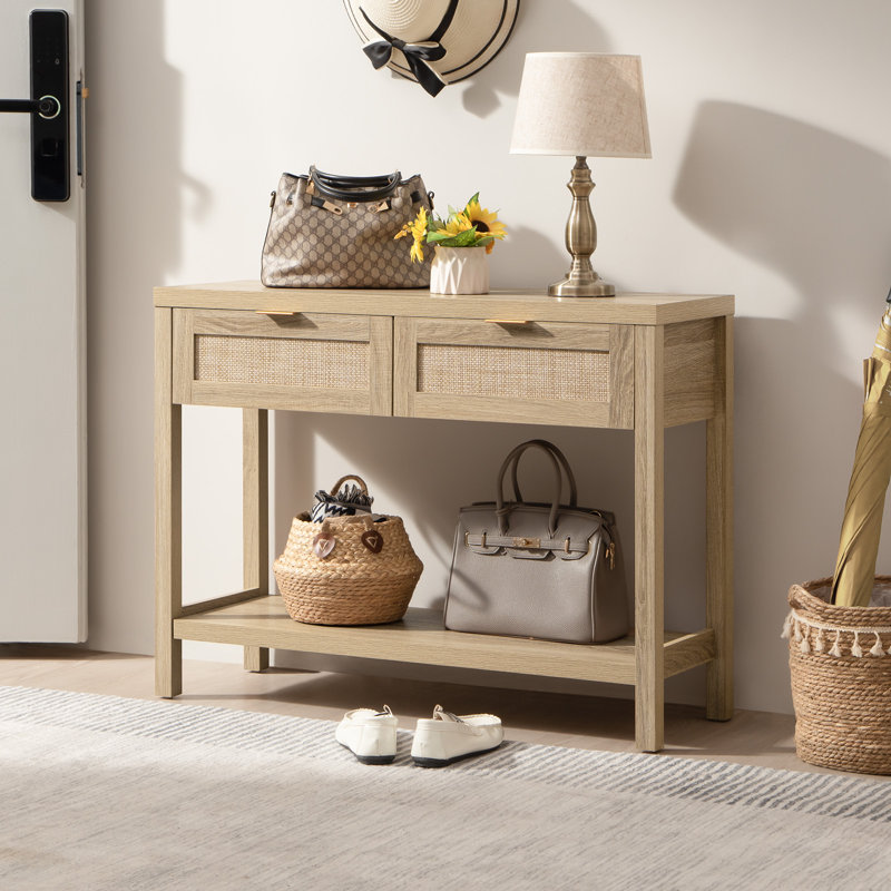 Chada 39.4'' Console Table, Light Oak