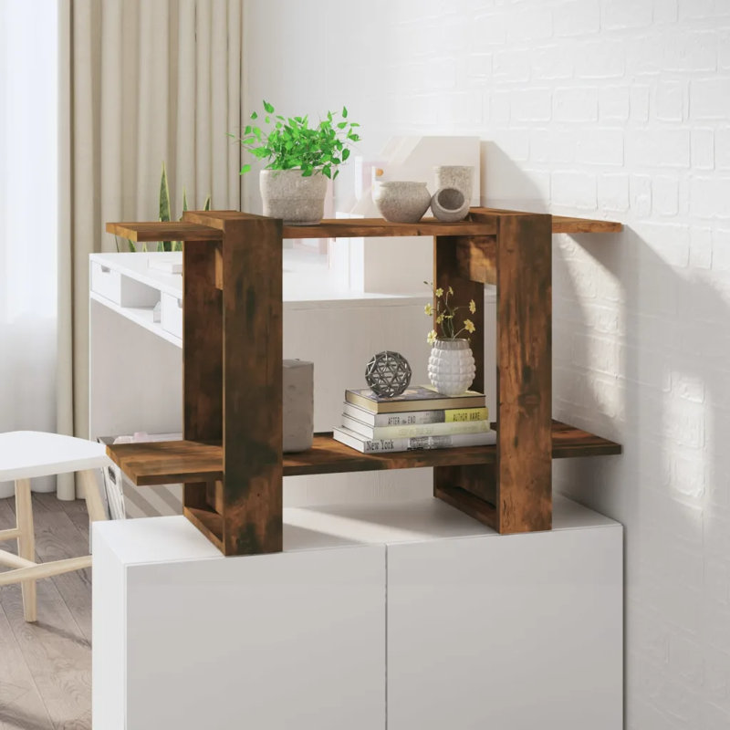 Gerilyn 51cm H Etagere Bookcase, 51cm H x 80cm W x 30cm D, Rustic Brown