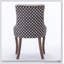 Chaise de salle à manger Ultra Side avec tissu épais, dossier haut et rivets décoratifs pour un confort élégant