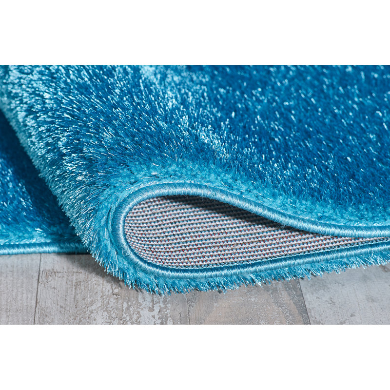 Cherina Solid Colour Shag Area Rug, Rectangle 120cm x 170cm