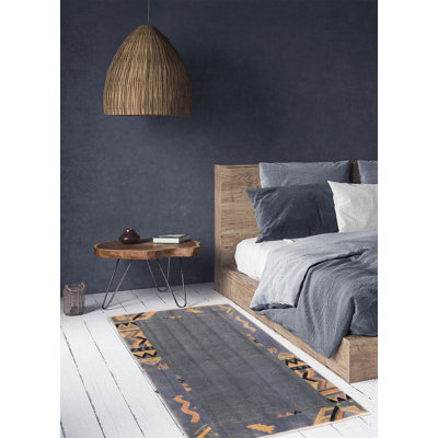 Tapis bleu denim Aurora 3 pi 2 po x 5 pi 3 po