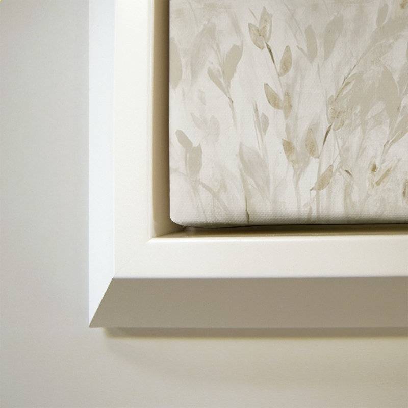 «Misty Taupe Leaves II» par Lanie Loreth - impression sur toile, 40" H x 40" W, White
