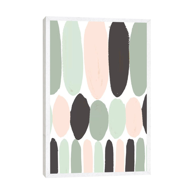 Pastel Pattern by Lanie Loreth - Painting on Canvas, 66.04cm H x 45.72cm W x 3.81cm D, White Floater Framed