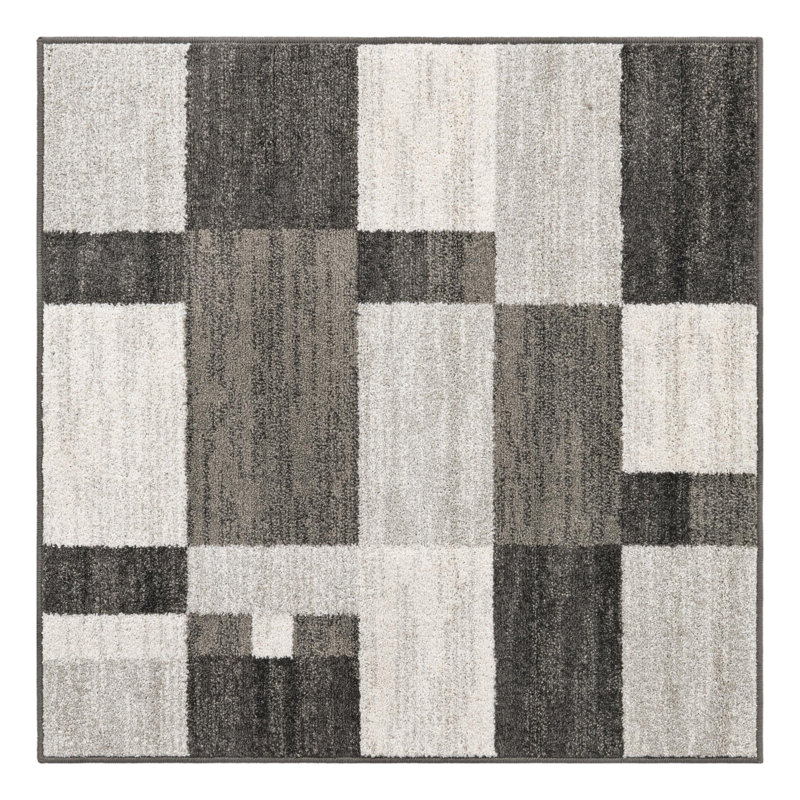 Harender Geometric Indoor Rug, Square 4'