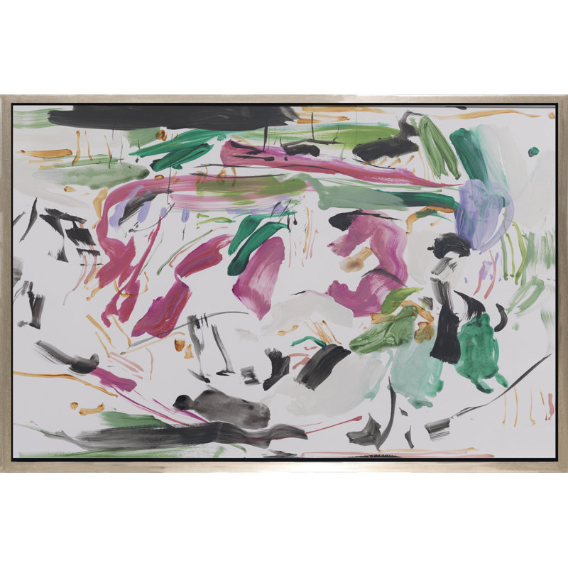 Hiver - peinture sur toile avec cadre flottant