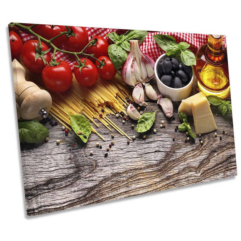 Italian Fresh Food Pasta - Wrapped Canvas Print, 30.5cm H x 45.7cm W x 2cm D