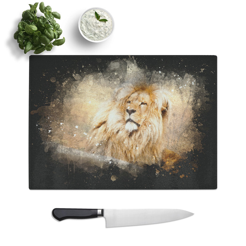 Lion Vol.1 Paint Splash Chopping Board, 20cm W x 28.5cm L