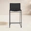 Forbes Indoor-Outdoor Flat Rope and Iron Counter Stool