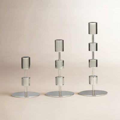 Brenner 3-Piece Aluminum Candlestick Set