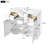 36'' Bathroom Vanity With Ceramic Sink Combo, Solid Wood Frame Bathroom Storage Cabinet, Freestanding Vanity Set With 2 Drawers& Soft Closing Doors, White-153566048