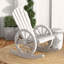 Chaise berçante Adirondack avec accoudoirs à roulettes