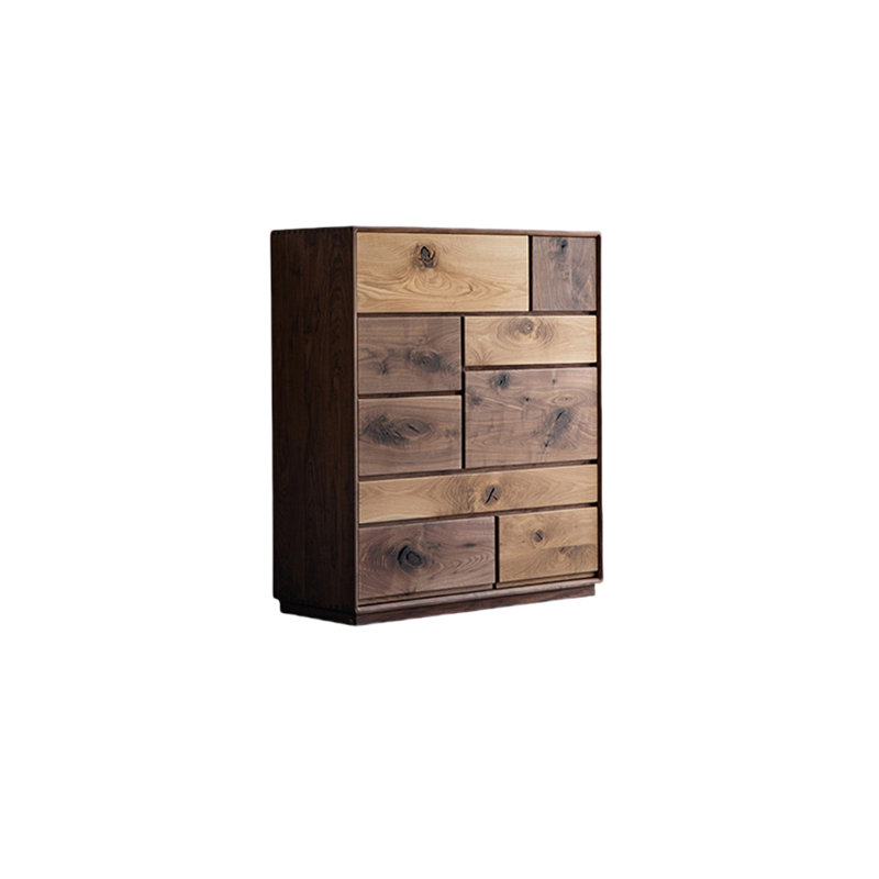 Commode d'appoint moderne simple en noyer noir