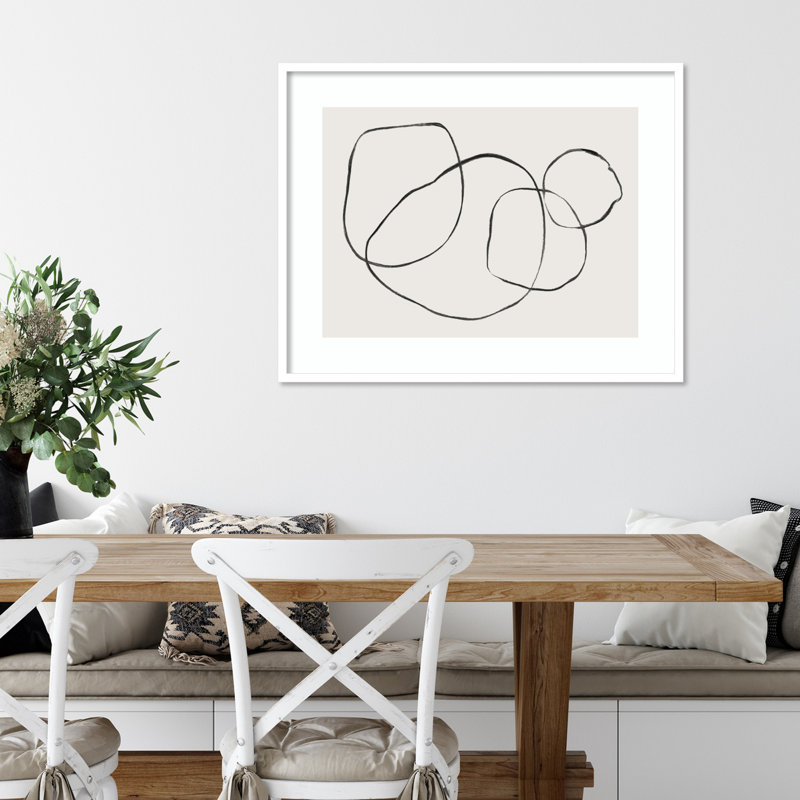 869 Going In Circles by Teju Reval, 15" H x 19" W, Noir Black Framed
