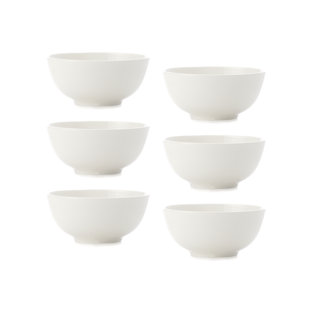 Mansion 13 oz. Bol à riz en porcelaine tendre (Ensemble de 6)