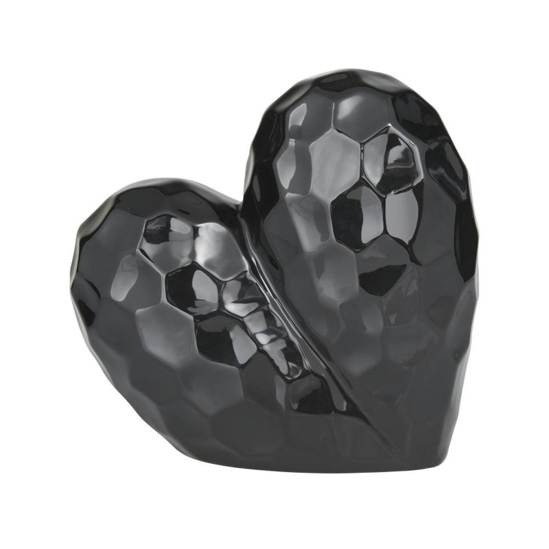 Sculpture en porcelaine Almera, Noir, H 7,8 po x l 7,95 po x P 4,15 po