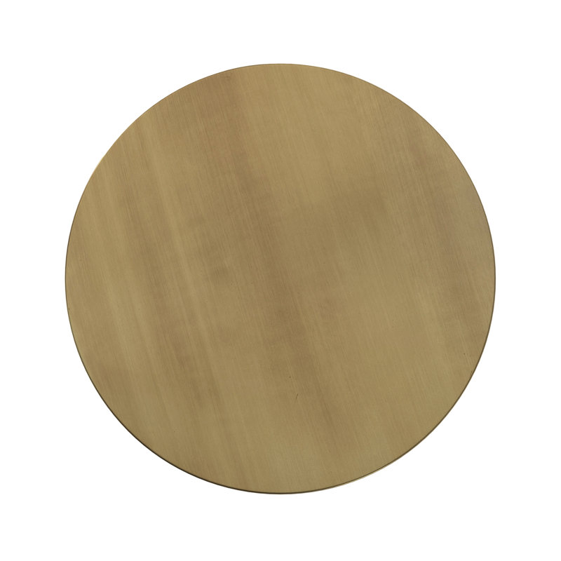 Table d'appoint moderne en métal l 16 po avec silhouette de sablier Allegra
