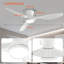 Ventilateur de plafond encastré 52 po avec lumière DEL et télécommande Jacara (ensemble de 2)-1792665222