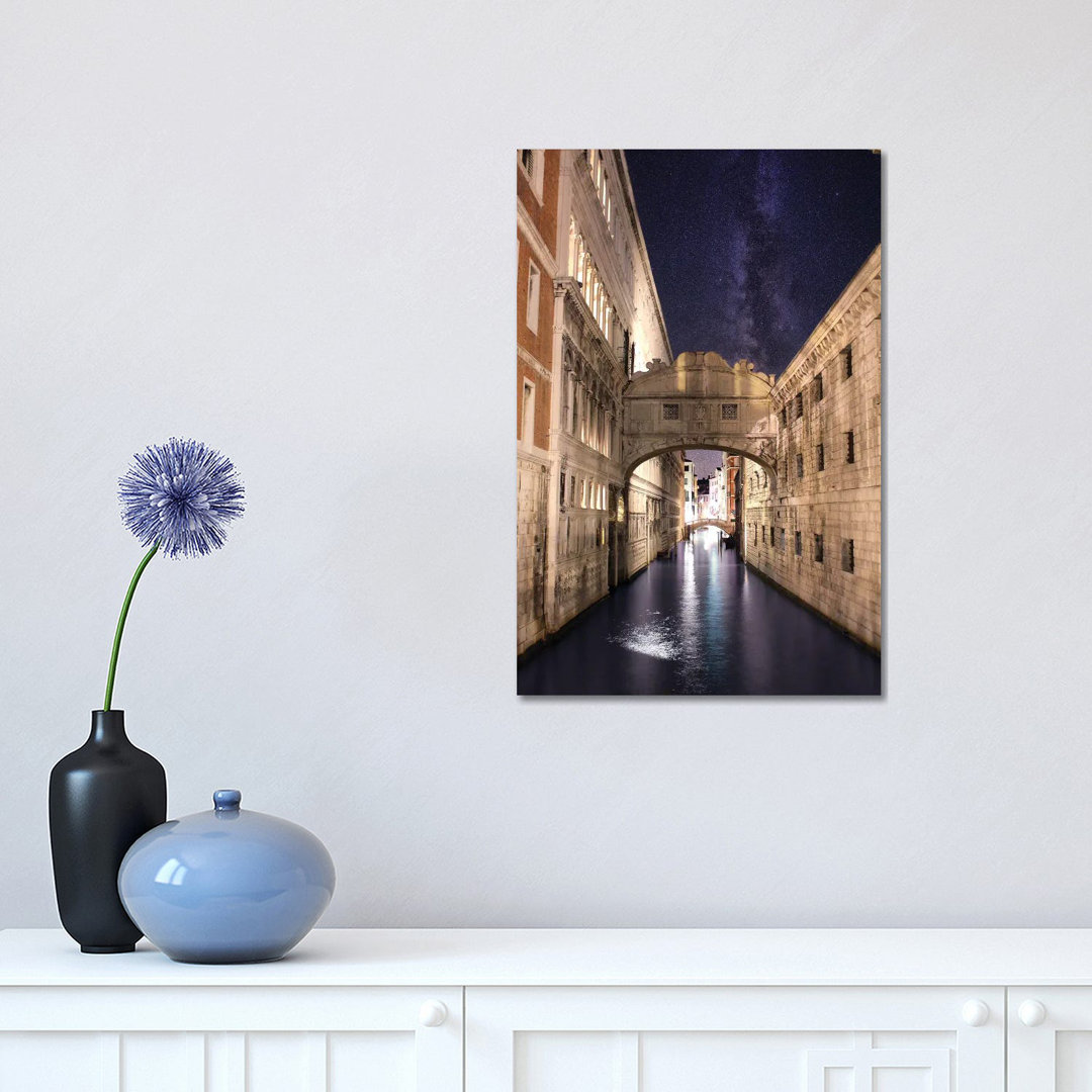 Venice Summer Night, Ponte Dei Sospiri - Wrapped Canvas Photograph
