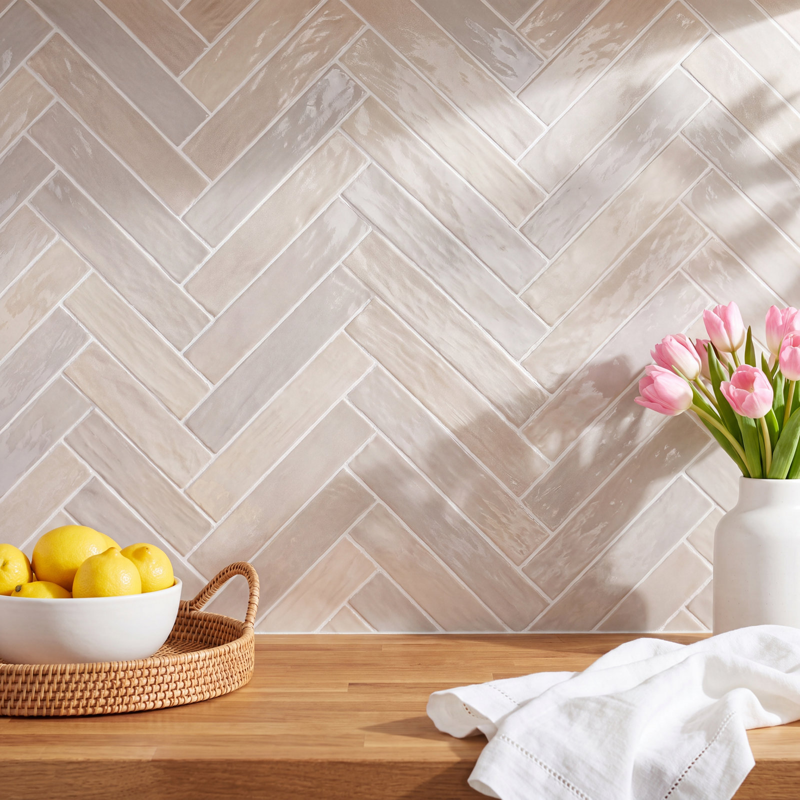 Southampton Ceramic Subway Wall Tile, Cream