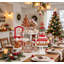 Ensemble de 8 plateaux de pain d'épice à 8 niveaux, décorations de Noël mignonnes pour tablette de cheminée