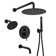 PureEssence 4-Function Dual Round Heads Pressure-Balanced Shower System with Bathtub Spout