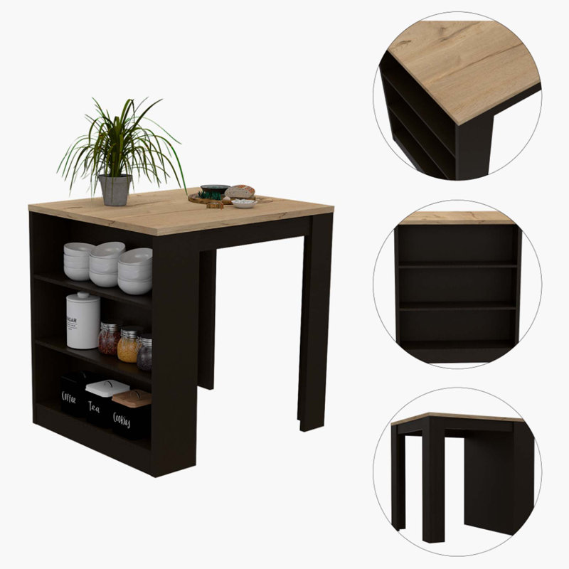 Versatile 3-Drawer Kitchen Island for Stylish Storage and Functionality