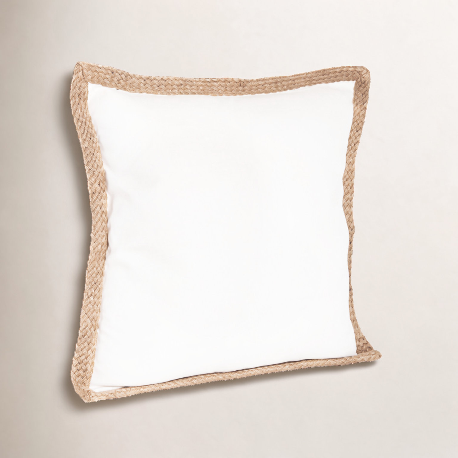 Camelia 20" x 20" Cotton Throw Pillow, White