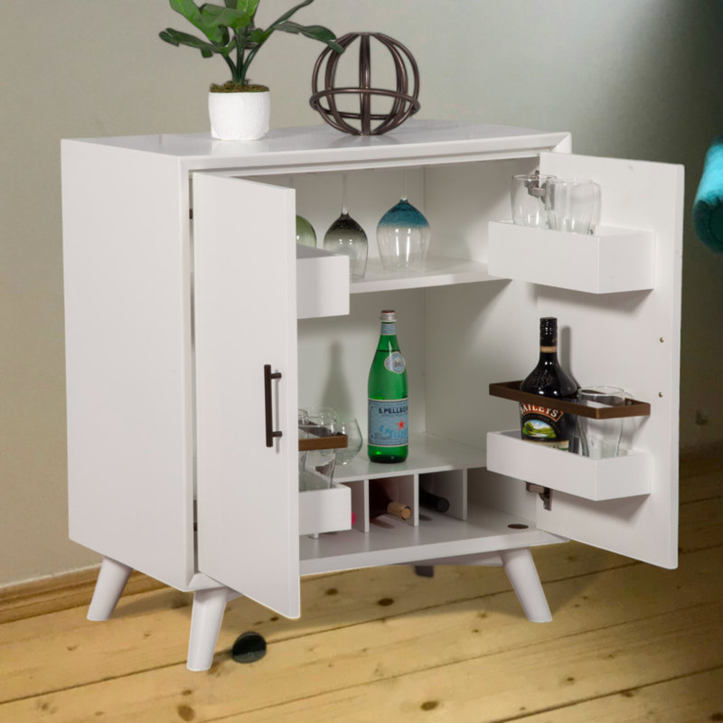 Petit bar River, H 35,78 po x l 31,82 po x P 18,81 po, Blanc