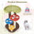 Dakota Fields Cat Tree Mushroom Unique Multi-level Cute Cat Tower W/ Scratching Post Indoor