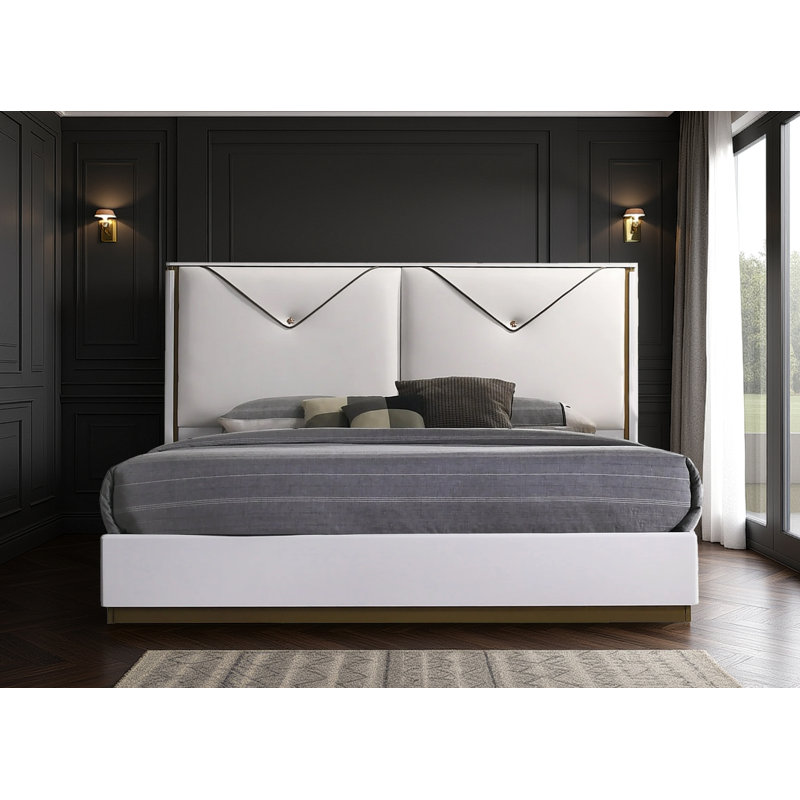 Grand lit plateforme tapissier, Grand lit