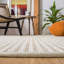 Tapis rayé en jute / sisal / laine ivoire Lynde-1428393146